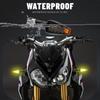 4 Stück Motorrad-Blinker, 14 LEDs, 12 V, bernsteinfarbene Lampe, Motorrad-Blinkerlicht, passend für Motorrad, Roller, Quad, Cruiser, Offroad