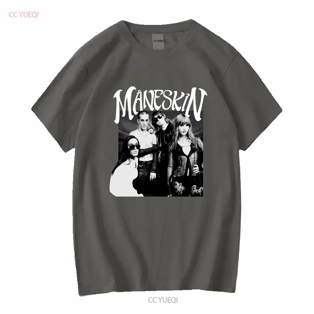 Måneskin T Shirt Vintage Maneskin Tour 2023 AN28399 Long Sleeves Vintage Washed Casual Breathable Unisex Graphic Fashion