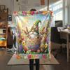 1Pc Cartoon Print Flannel Blanket, High Quality Comfortable for All Seasons, Home Decor, Warmth and Comfort, Perfect for Christmas Birthday Gift
