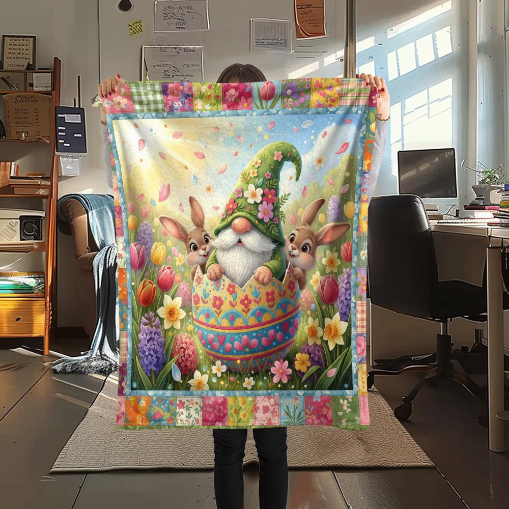 1Pc Cartoon Print Flannel Blanket, High Quality Comfortable for All Seasons, Home Decor, Warmth and Comfort, Perfect for Christmas Birthday Gift