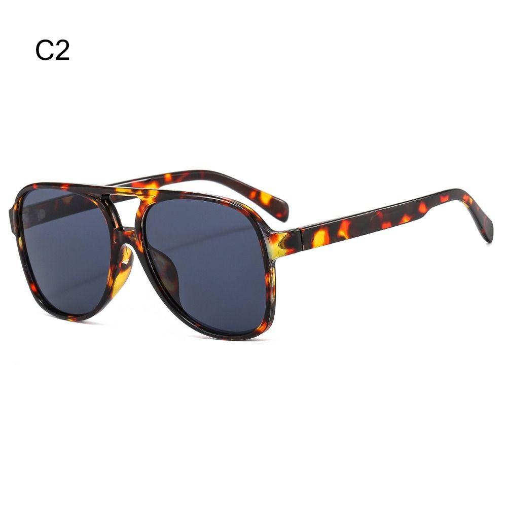 Trendy Double Bridge Oversized Pilot Sunglasses UV400 Protection Classic Big Shades 70s Sun Glasses for Women & Men