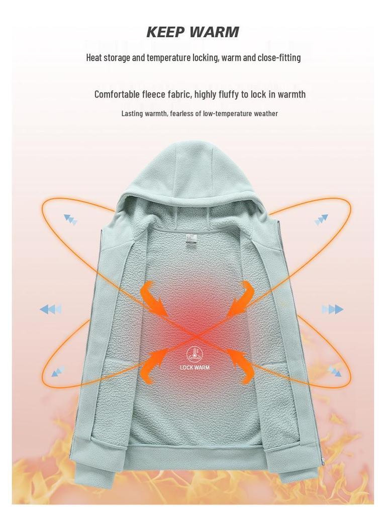 Thickened Fleece-Lined Windproof Jacket - Men's & Women's Outdoor Suit