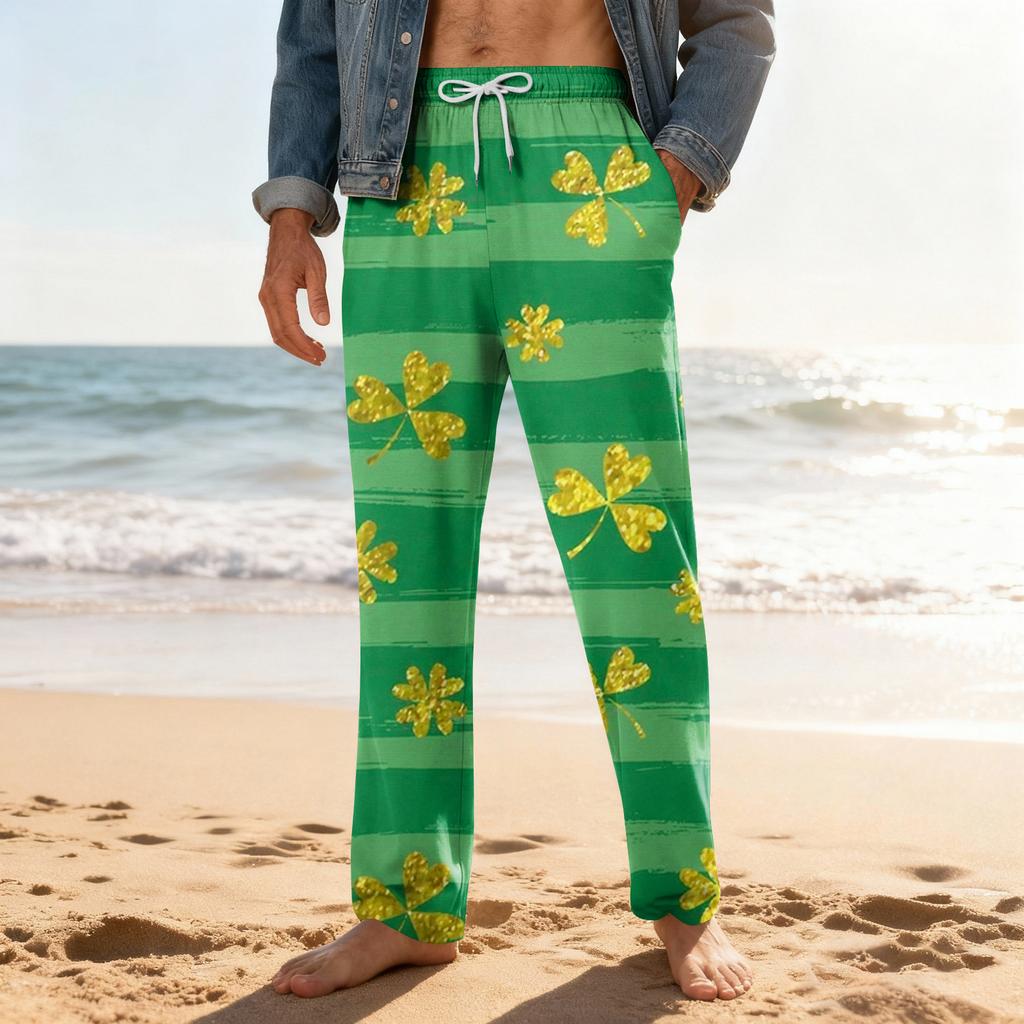 Men's Home Soft Pajama Pants Drawstring With Pockets Casual Sports Pants