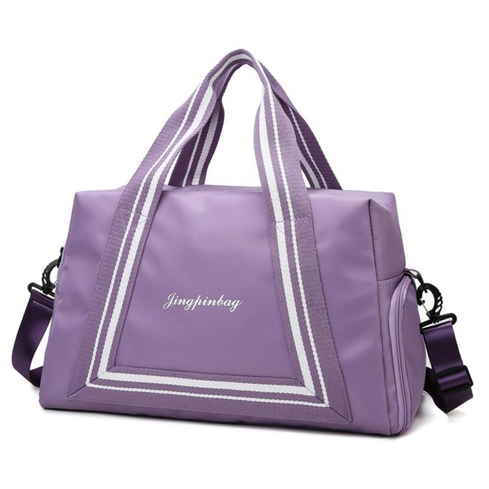 Большая вместимость разделение на сухое и влажное йога фитнес сумка короткая командировочная багаж новая дорожная сумка large фиолетовый