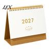 Monthly Organizer for Desk 2027 Calendar, Standing Flip Desktop Minimalist Gold Foil Cover Academic Year Calendar Planner, Thick Paper Note