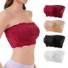 Bandeau Dantelă Florală Europeană și Americană Fără Bretele - Mărime Mare Femei Elastic Invizibil Curea Sutien