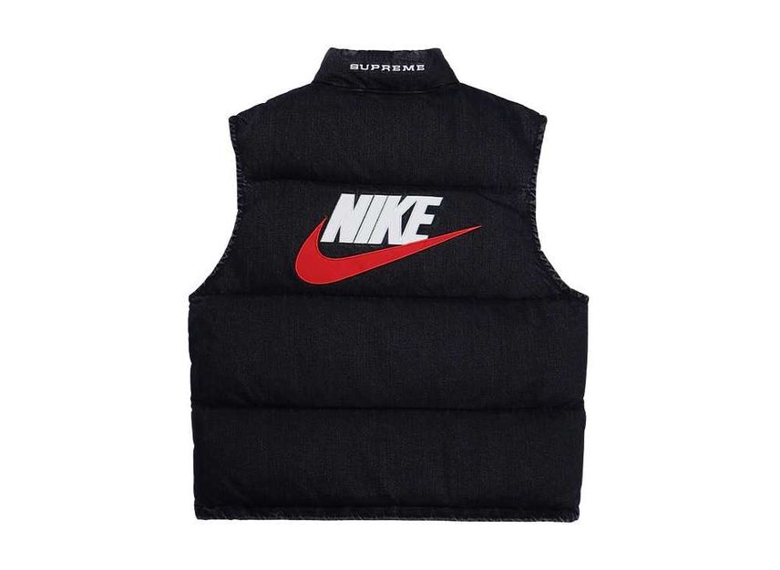 Supreme Nike Denim Puffer Vest Black