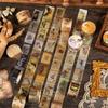 1Roll 2.5x200cm Vintage Gold Foil Stamp Style Tape Stickers Journal Scrapbook Decor Supplies Literary Gold Foil Decals