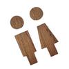 Men and Women Wood Toilet Sign Set for Home Office Restaurant Decors Bathroom Door Signs Restroom Signage Wall Decors