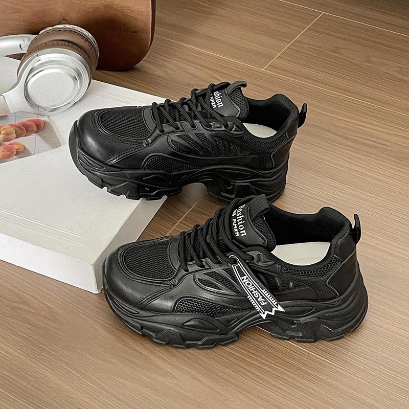 Casual Dad Shoes Women's Summer Platform 2025 New Versatile and High Breathable Little White Shoes Casual Sports Shoes Women's