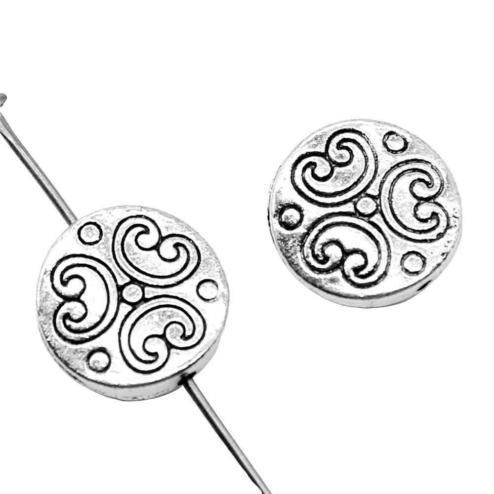

10pcs Bead Beads Antique Silver Color Zinc Alloy 13mm