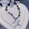 Summer Candy Sweetheart Colored Tassel Necklace Women's Light Luxury Niche Dopamine Neck Chain Sweet Cool Babe Collarbone Chain