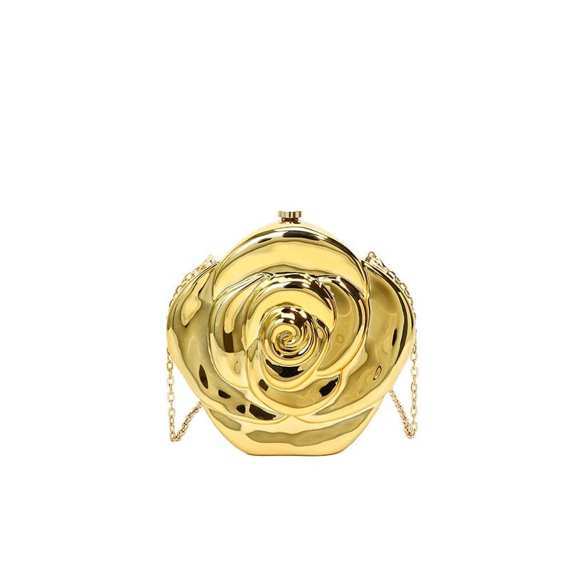 Acrylic Box Handbag Women With Floral Design Minimalist Evening Clutch Small Hard Shell Purse
