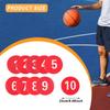 10 Pieces Numbered Floor Markers Landmark Mats Exercise Footstep Mat Silent Training Mark Pads for