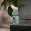 Statue Miniature Durable Exquise Mignonne Petite Figurine de Moines Ornement de Jardin Zen Fait Main Décor d'Aquarium