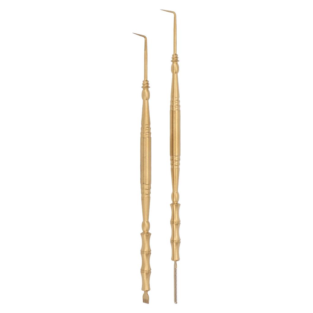 2pcs Eyelash Lift Tool Bamboo Joint Shape Handle Double Head Lash Perm Tool with Comb for Perming Eyelashes