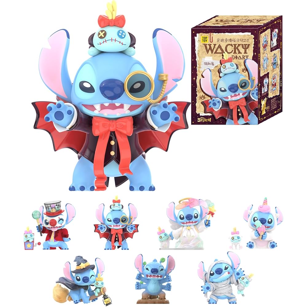 

TOP TOY Disney Stitch s Mischievous Diary 2.0 Series [1 Piece] Gachapon Blind Box Figure Soft Vinyl PVC Premium Toy Birthday Gift for Disney Character