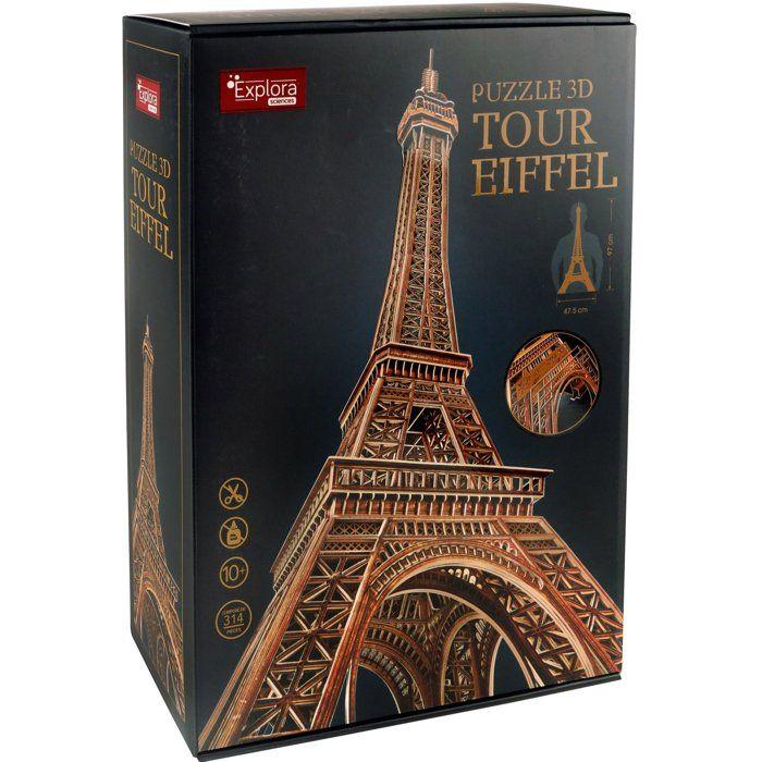 Puzzle 3D - Tour Eiffel - EXPLORA - 540041 - 314 pièces - Niveau 10 - Maquette - Dès 10 ans