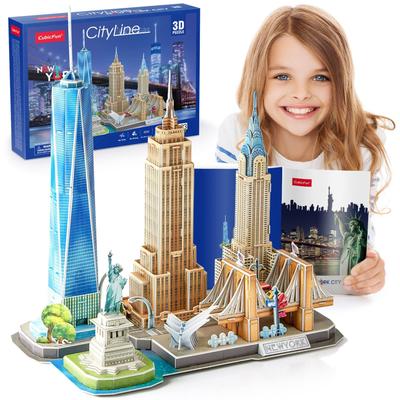 ASSYME Kubik-Ventilator 3D-Puzzle Bastelset, Kein Kleber oder Werkzeug erforderlich, New York, MC255h