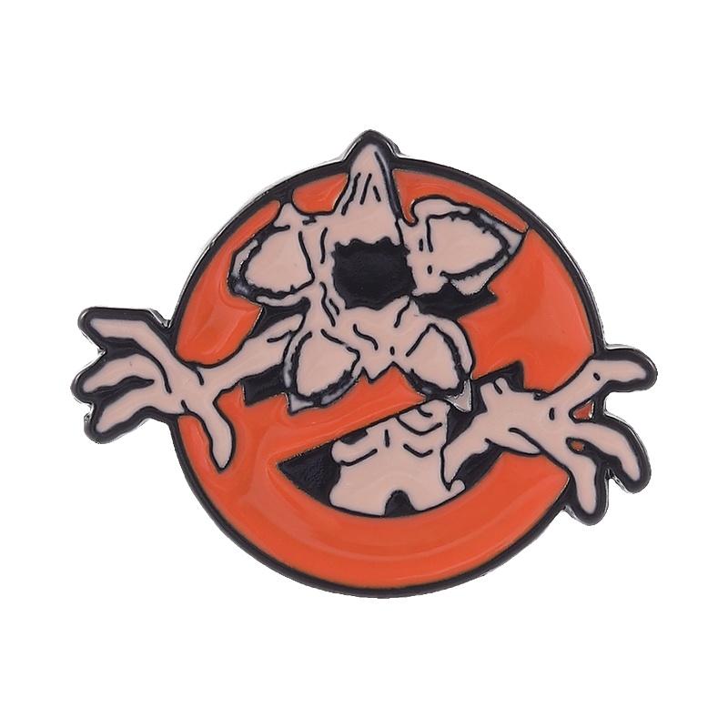 Spooky Flower Creature Enamel Pin Retro Horror Monster Brooch Edgy Subculture Lapel Badge Creepy Gift For Friends