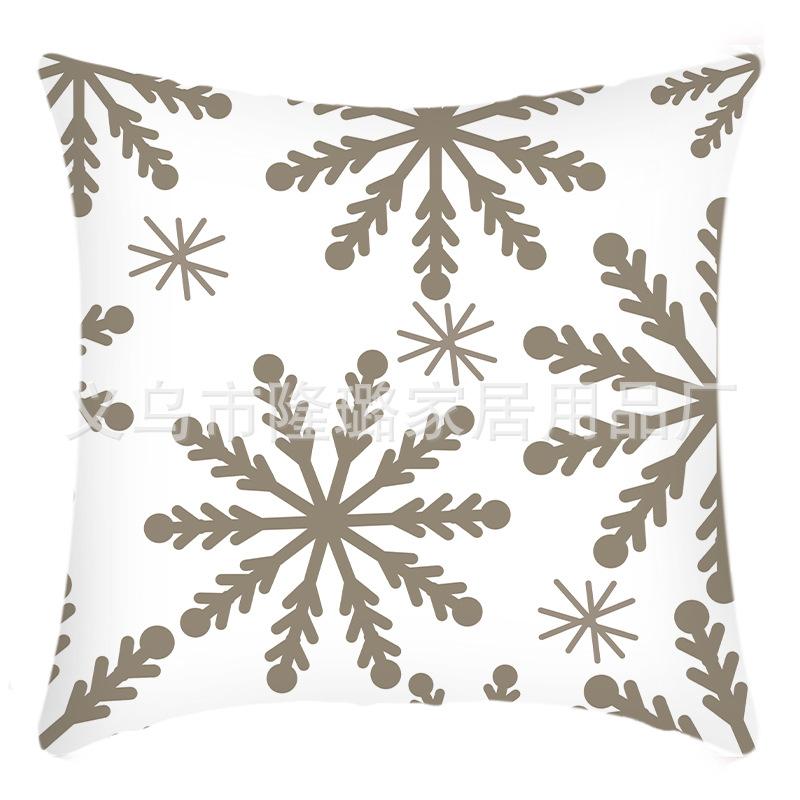 New Christmas Pillow Cover Home Pillow Cushion Sofa Cushion Linen Printed Sofa Cushion Cover