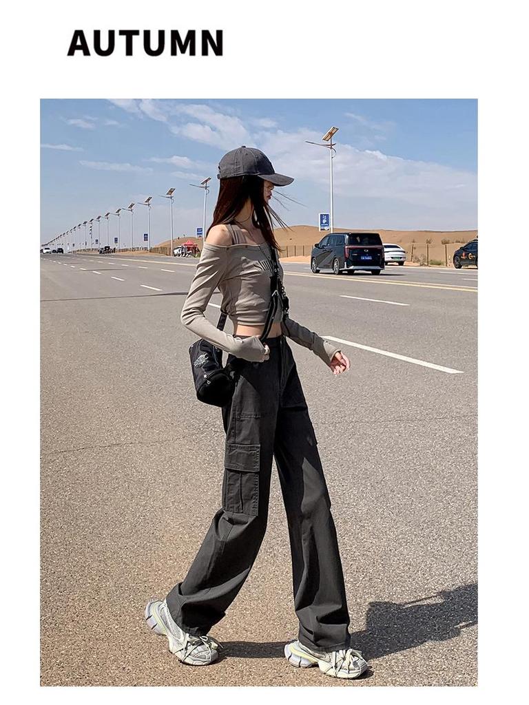 Women's Fleece-Lined High-Waisted Retro Straight-Leg Jeans with Multi-Pockets