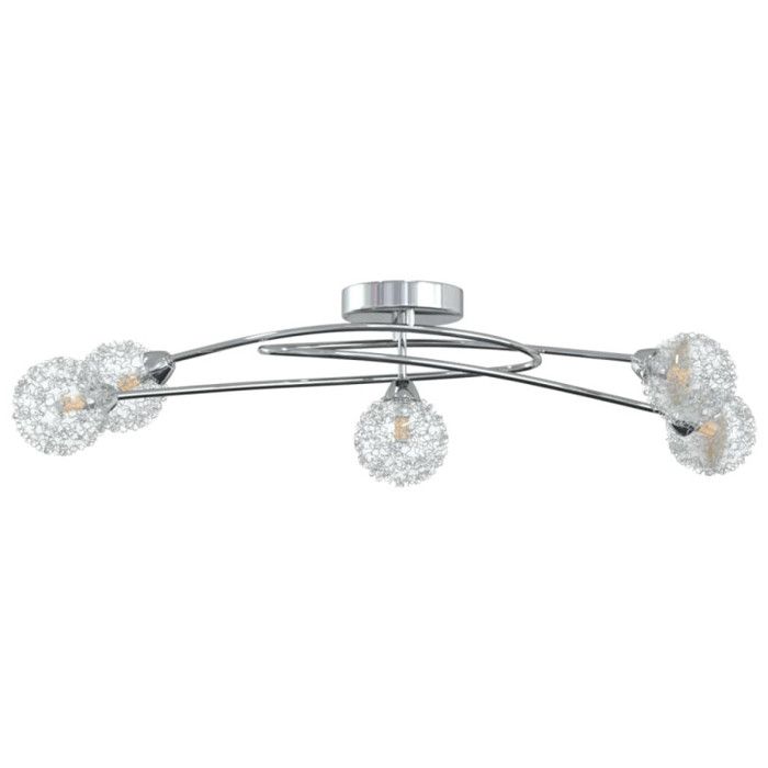 Plafonnier - VIDAXL - 5 LED G9 - Design contemporain - Abat-jour en maille métallique - Éclairage intérieur