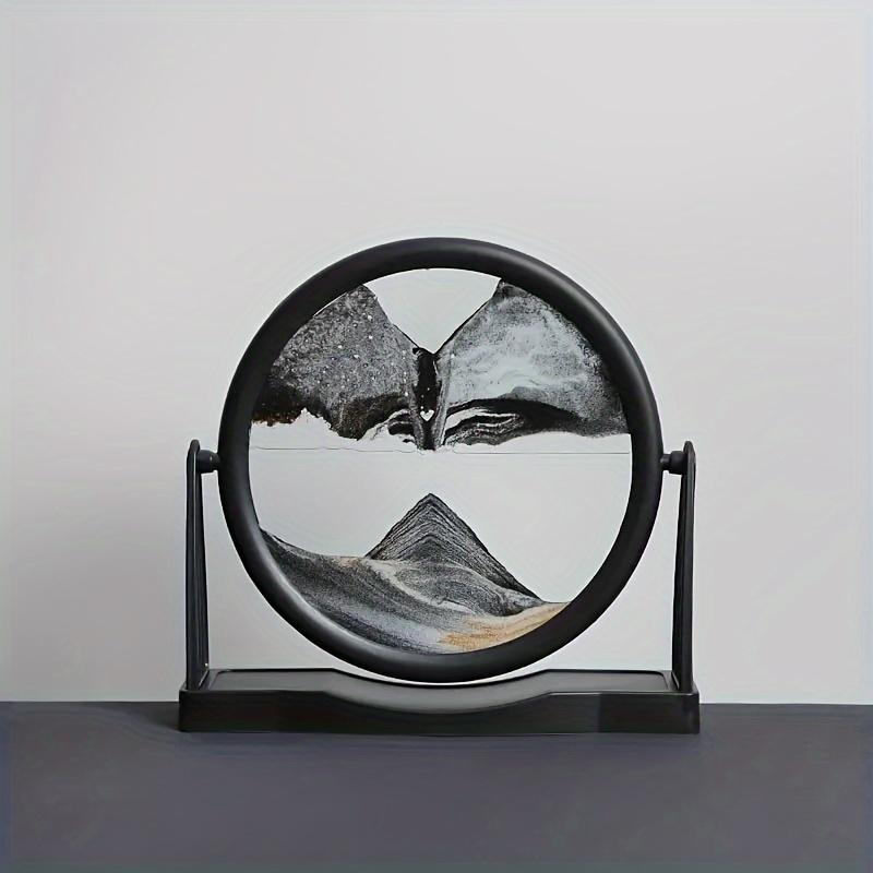 8 inches Quicksand Painting Ornaments Hourglass, Living Room TV Cabinet Wine Cabinet Desktop Decorations, Creative Luxury Gift