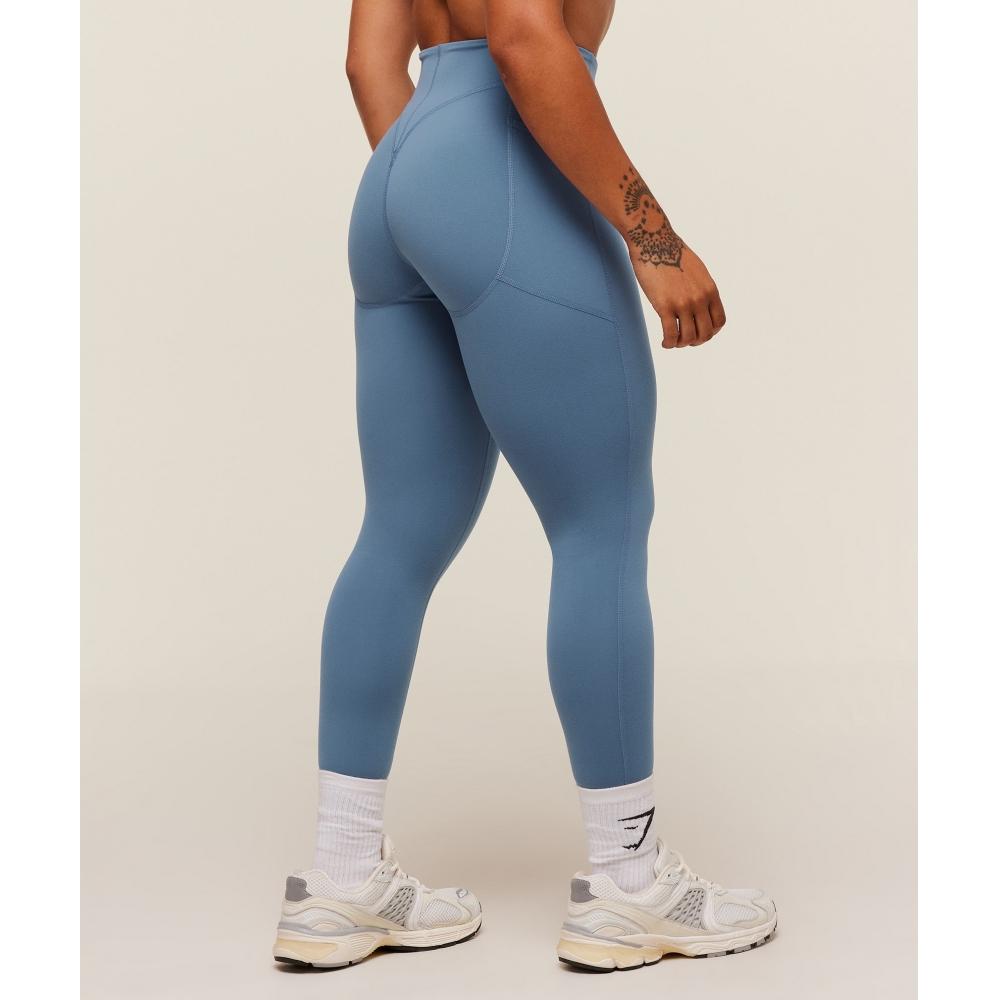 Gymshark Lifting Pocket Leggings Worn Blue B7a4n Udr1