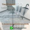 16-Rib Large Transparent Sun Umbrella with Logo Printing Feature