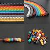 2000/500x Cable Wire Marker 0 To 9 for Cable Size Waterproof Insulation Colorful Number Tube Label Markers Marking Label Sleeves