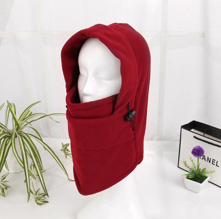 Winter Unisex Thicken Velvet Hat Mask Neck Ear Protection Windproof Riding Outdoor Hat