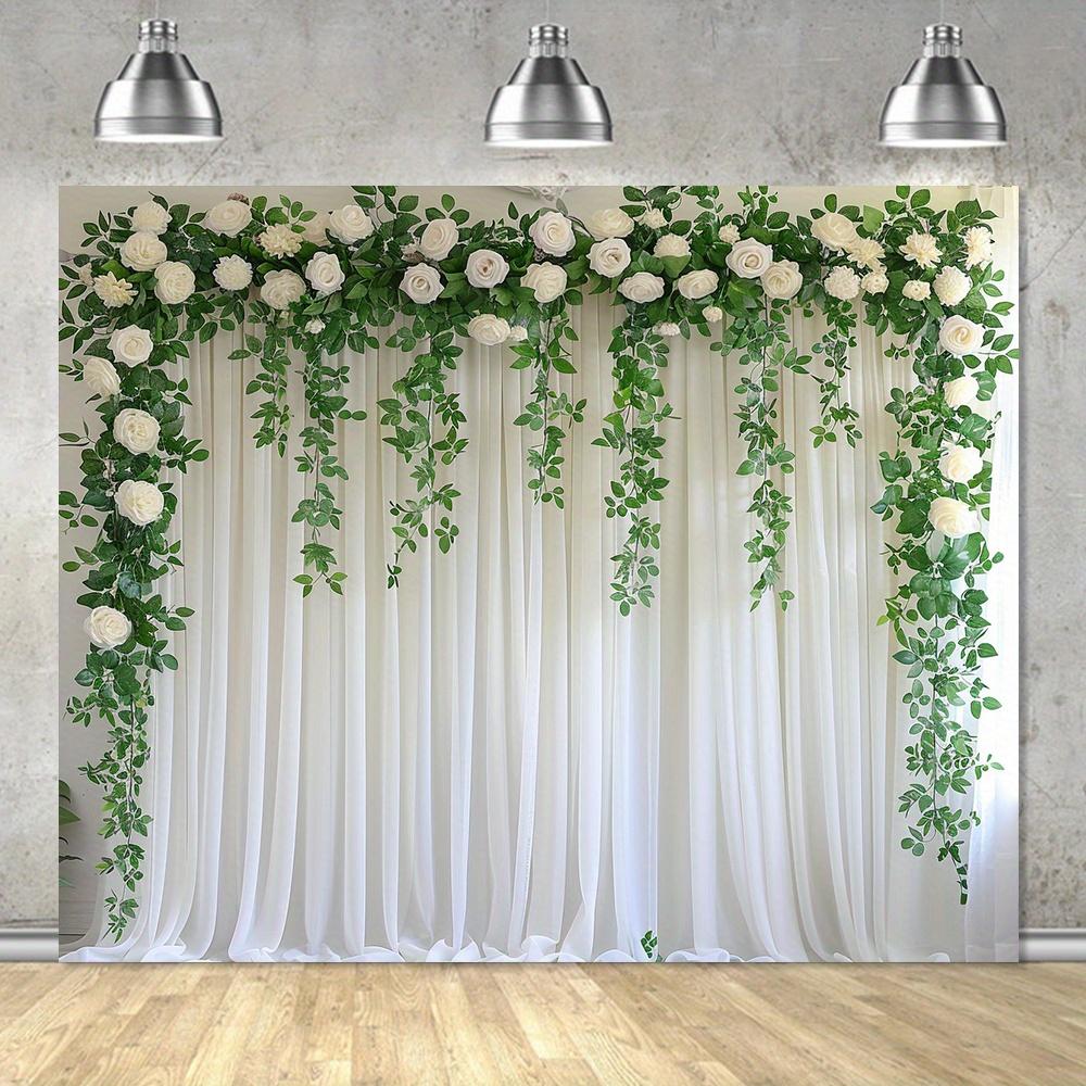 Elegant White Sheer Background Screen with "perfect Visuals" for Weddings, Parties, and Birthdays