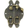 5pcs Antique Bronze Hasps Latch Lock Alloy Box Handles Jewelry Wooden Box Buckle Clasp Hook Padlock Small Shackle Hardware (Color : A)