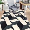 1PC Geometric Pattern Non-Slip Floor Carpet Compatible for Office&Living Room&Bedroom&Dining room - Flat- Soft & Pattern, Vibrant Colors-W288