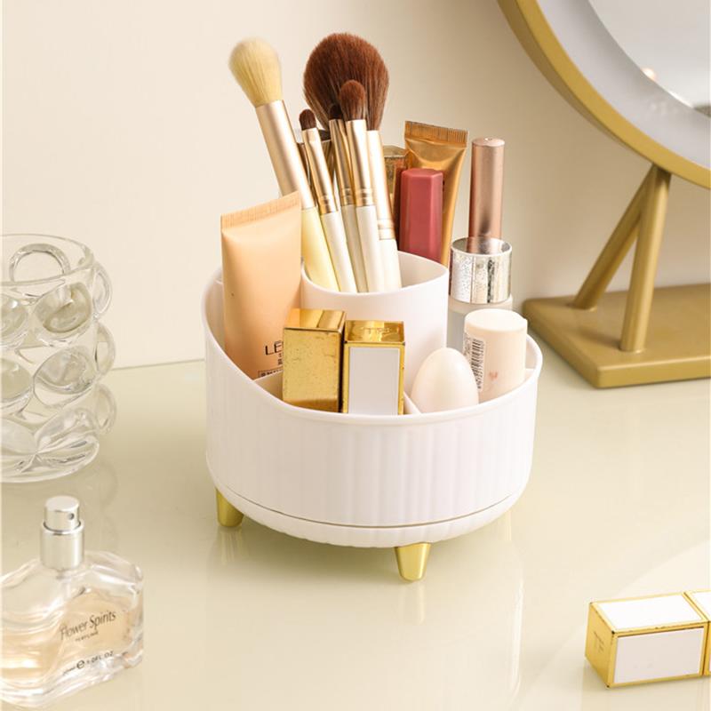 1PCS 360° Rotating Cosmetic Organizer Desktop Small Items Storage Shelf for Home Dresser, Bathroom Countertop, Desk Organizer.