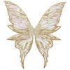 Glittery Butterfly Wings Costume Props - Elastic Strap Gold Stamp Decorated for Themed Party & Photography