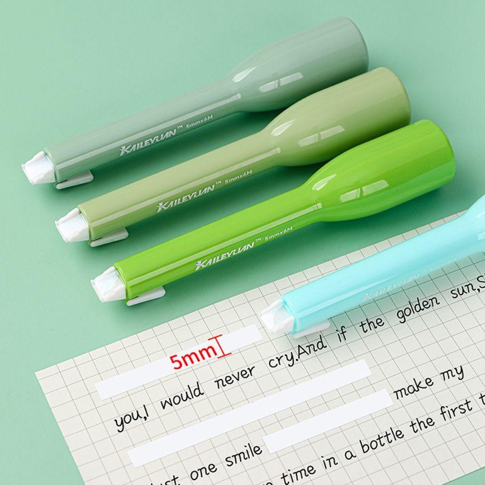 4PCS/Set Pen Shape Correction Tape Fresh Color Correction Stationery Correction Band  School Office