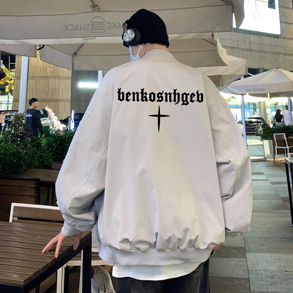 Men's Vintage West Coast Retro Baseball Flight Jacket – Oversized Spring/Autumn Style