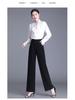 Women's High-Waisted Draped Wide-Leg Pants, 2026 Spring/Autumn Collection - Loose, Straight-Leg, Slimming Design.