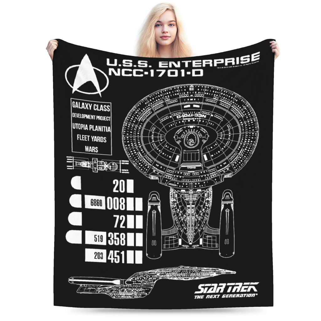 s-Stars t-Treks Blankets Flannel All-season Portable Warm Throw Blankets for Bedding Office Sofa Chair Quilt for Enterprise Fans