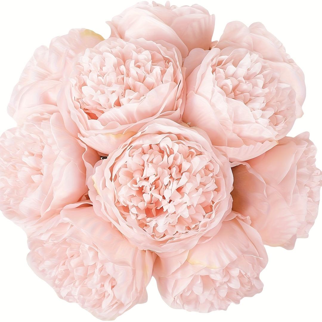 

10pcs Simulated Peony Flower Wedding Bouquet Silk Flowers Fake Peony Artificial Peony Silk Flowers Bouquet for Bridal Wedding Floral Home Decoration 10pcs рожевий