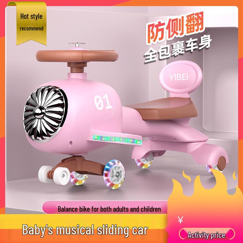 Children's Twist Car: Safe, Anti-Rollover Ride-On Toy for Boys, Girls, and Adults