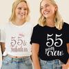 55 und fabelhaft Unisex T-Shirts 55. Geburtstag Party Shirt Unisex Kurzarm T-Shirt Kleidung 55. Geburtstag Geschenk für Mama für Unisex