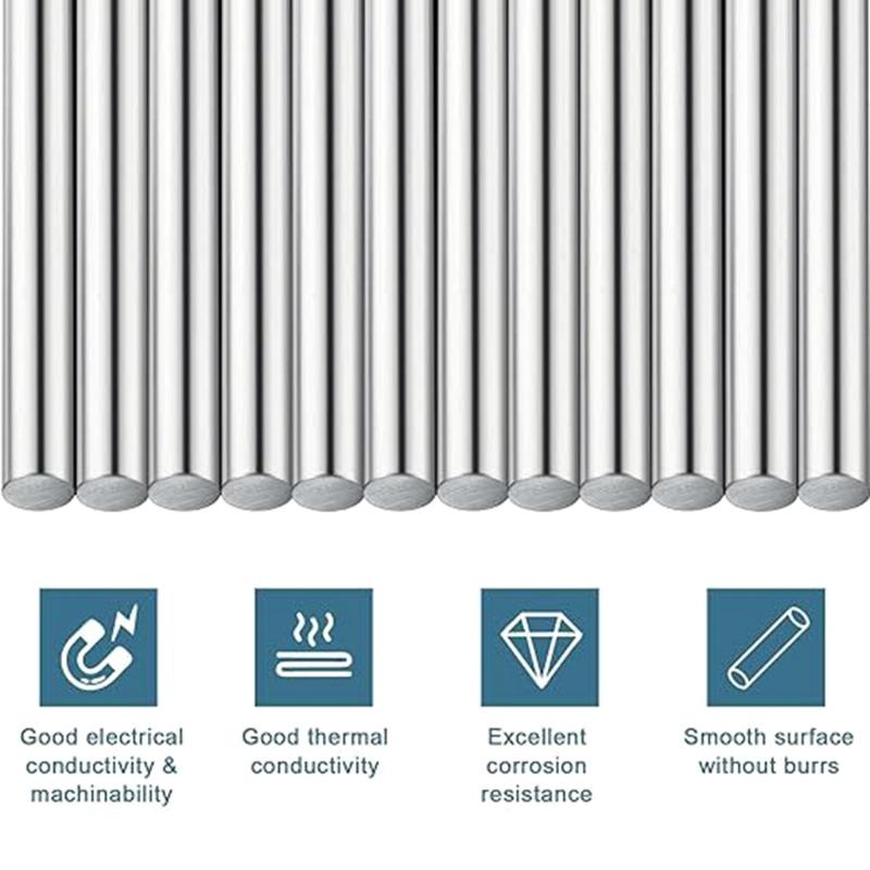 Pack of 12 Zinc Metal Sticks with with Good Conductivity Reliable Rod for Corrosion Prevention & Scientific Experiments