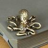Brass Octopus Home Decoration Copper Animal Figurines Miniatures Home Desk Ornament Accessories Creative Table Tea Pets Craft