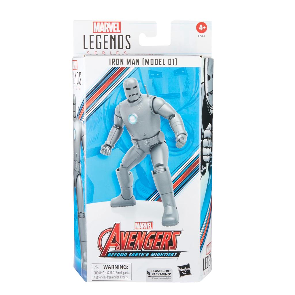 Hasbro Marvel Legends Series Figura de Acción Iron Man Vengadores 60 Aniversario con 6 Auténticas (Modelo 01), 6 pulgadas (15cm) Accesorios, F7061,