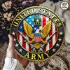 American Army Vintage 8 Inch Round Metal Sign Wall Decor Gift Home Cafe