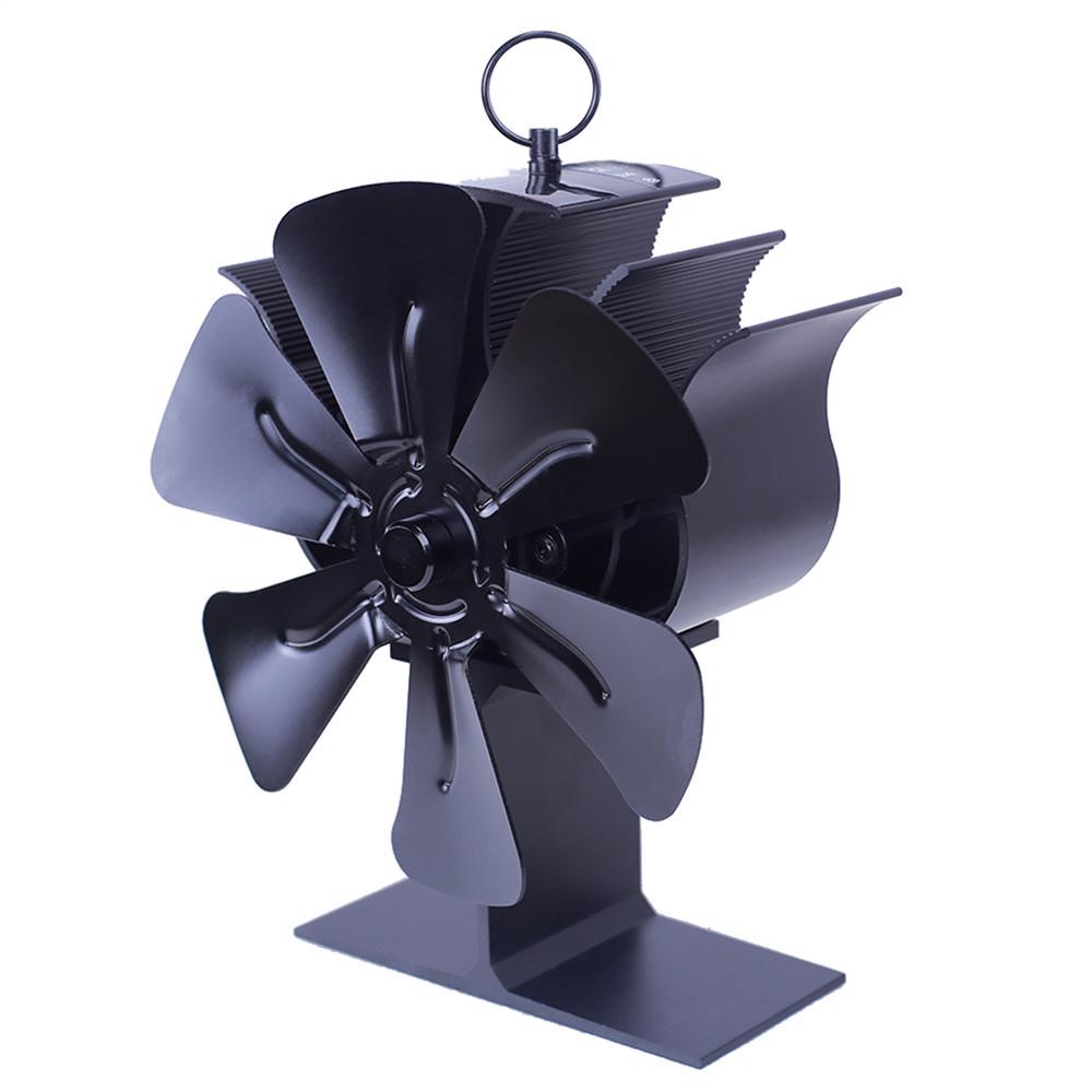 Heat-Powered Cast Iron Fireplace Fan - Energy-Efficient Model