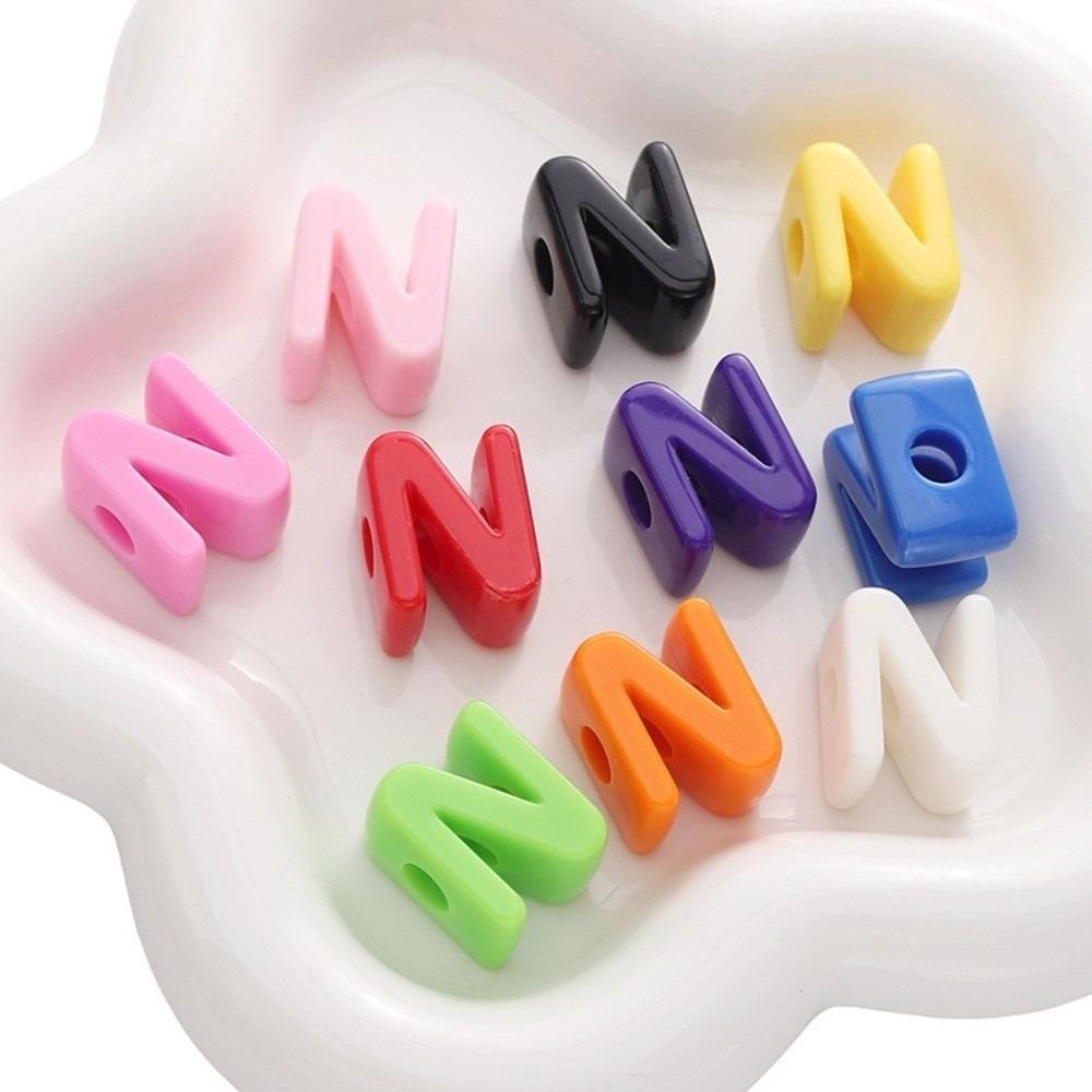10PCS Colorful Loose Beads DIY DIY Jewelry Making Kit New 26 Letter Beads  DIY Bracelet Keychain